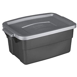 Rubbermaid 6137053 3 gal Roughneck Storage Box44; Gray - Pack of 12
