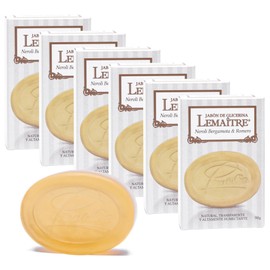 LEMAITRE Glycerin Soap - Vegan Transparent Bar, Gentle Cleanse, Vegan Bar, Cruelty-Free, Fragrances & Skin care for Women, Men (3.17 Ounce) (3.17 Ounce (Pack of 6), Neroli Bergamota and Rosemary)