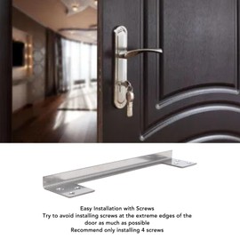 Door Latch Guard Plate, Outswing Door Security Protector, L Shaped Door Latch Cover, L Shaped Door Reinforcement Plate, Door Knob/Deadbolt Latch Protector Plate, Stainless