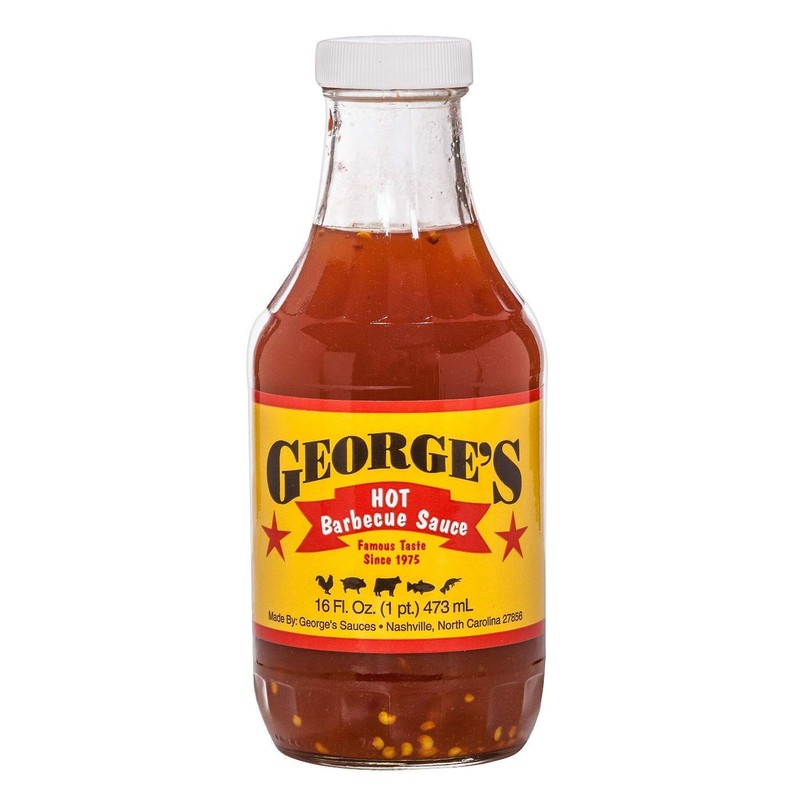 George's Sauces Hot Barbecue Sauce 16oz. (Pack of 2)
