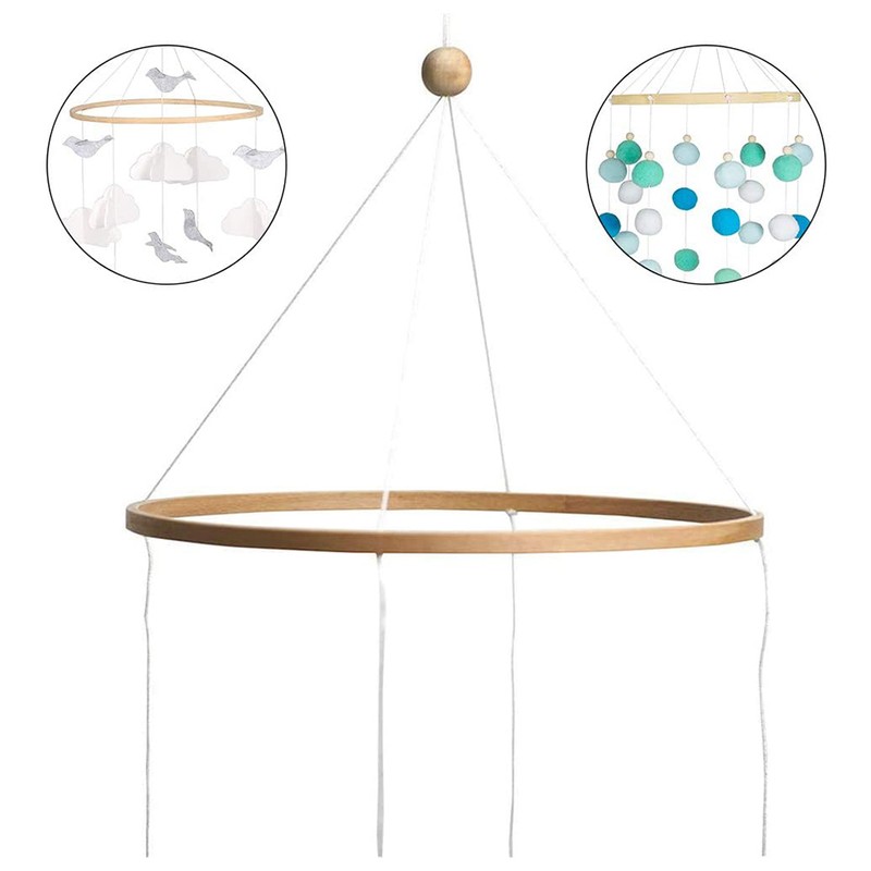 DIY Wooden Mobile Frame for Crafts Natural Wood Mobile Hanger