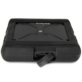 StarTech.com USB 3.0 to 2.5" SATA SSD/HDD Enclosure - UASP Enhanced External Hard Drive Enclosure - MIL-STD-810G Rated Case (S251BRU33),Black