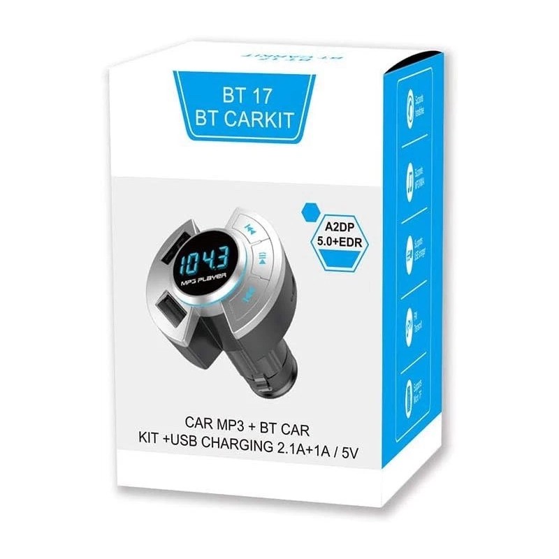 Kit Bluetooth FM Transmitter for Car, Bluetooth 5.0 Wireless Radio