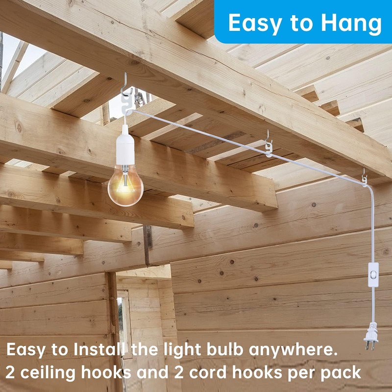 Simple Deluxe Hanging Lantern Extension Cord Cable, Plug-in E26 Pendant