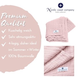 Nordic Coast Muslin Baby Blanket / Swaddling Blanket / Crawling Blanket / Burp Cloth