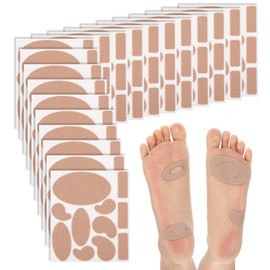 20 Sheets Moleskin for Blisters Adhesive Moleskin Padding Mole Skin Tape Stickers Anti-wear Heel Pads Shoes Feet Fabric Blister Prevention Tape Patch for Feet Shoes Toes Heel Calluses
