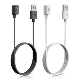 YANMONGI [2-Pack] for Redmi Watch5 Atcive/Watch5 Lite/Xiaomi Smart Band 9/8 Pro/8/8 Active Charging USB Portable Magnetic Charging Cable-Black&White