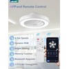 LEDIARY 20 Inch Low Profile Ceiling Fans with Lights, Led