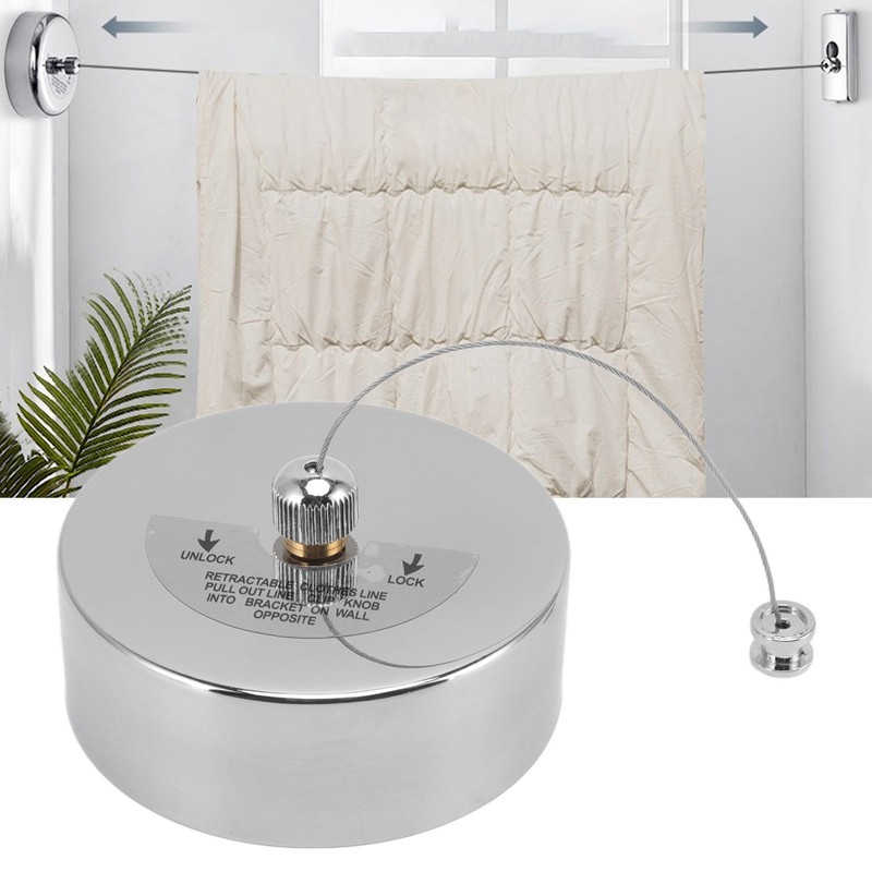 Retractable Clothesline Steel Wire Hole Free Laundry Line Clothes Line