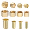 PATIKIL 120 Pcs Brass Compression Fittings Assortment Kit, 1/4" 5/16"