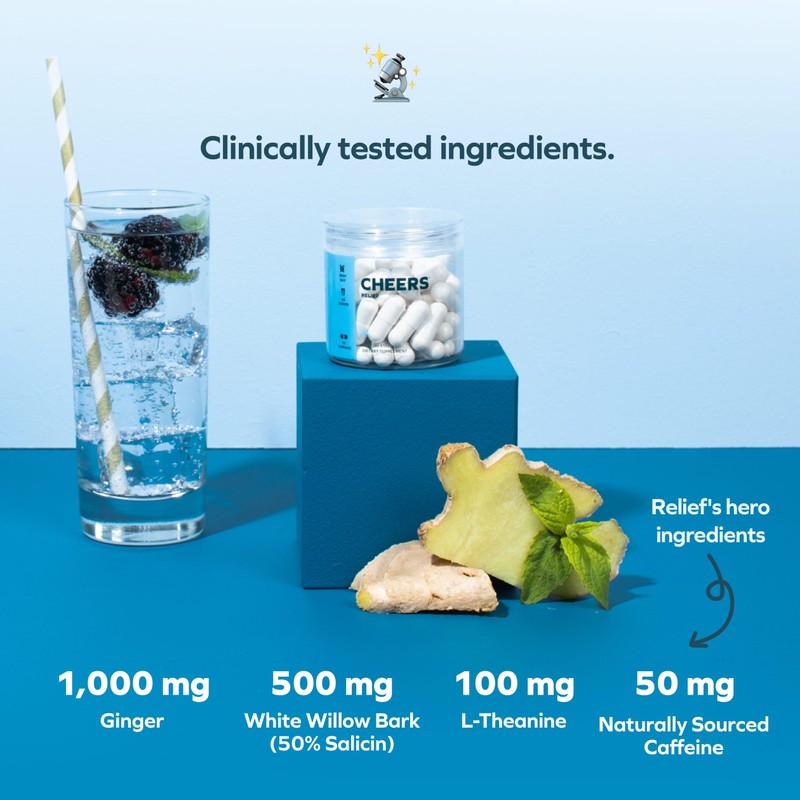 Cheers Relief | Next Morning Aid with Ginger + White