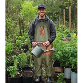 ITODA Gardening Tool Apron Oxford Garden Apron Waterproof Gardening Aprons Adjustable Multi-Purpose Tool Aprons for Men and Women for Garden, DIY, Potting, Woodwork and Yard Work(Brown)