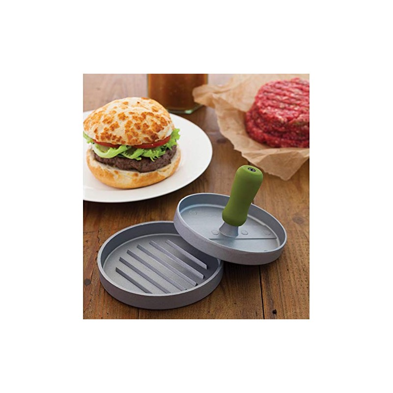 KitchenCraft Home Made Non Stick Burger Press with Recipe in
