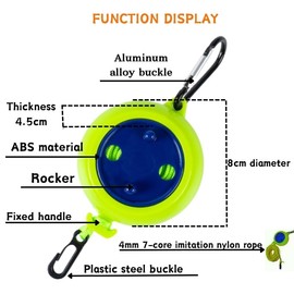 MIXNEX Green Retractable Travel Clothesline – Portable Indoor Outdoor Drying Rope with 20 Clips, Windproof Buckles & Storage Bag – No Drill Laundry Line for Hotel, Camping, Bathroom