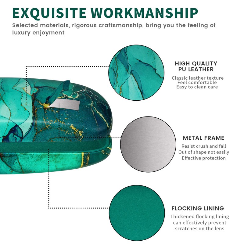 molshine Unisex Glasses Case, Green