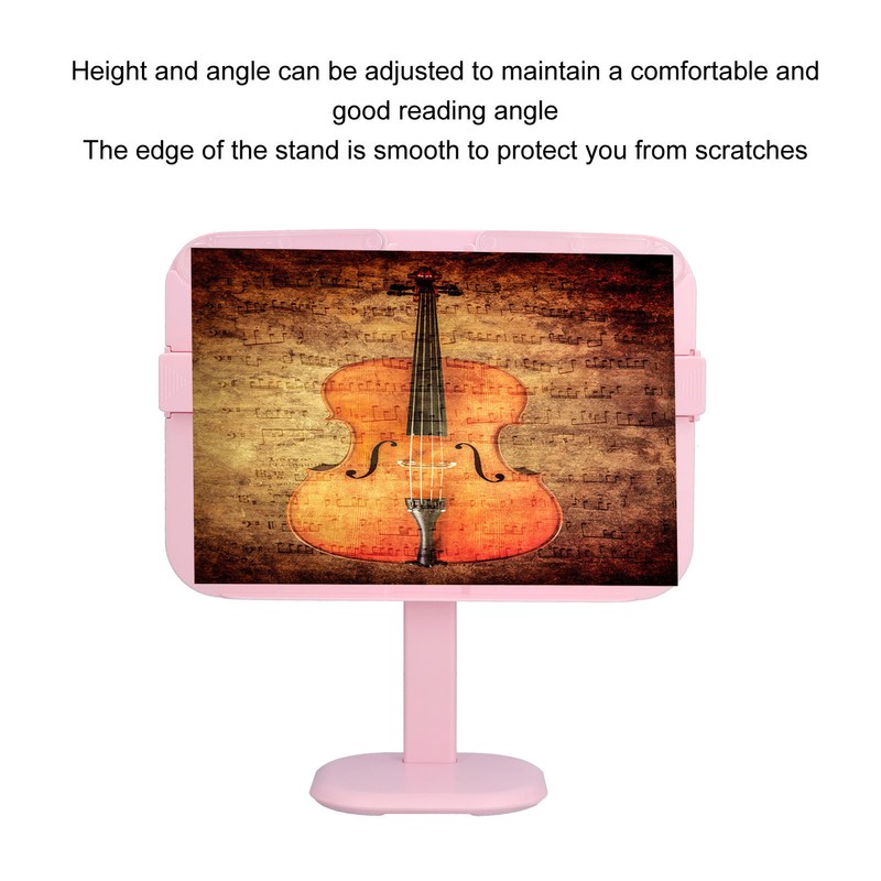 Lifting Reading Rack Adjustable Height Lightweight Portable Plastic Pink Book