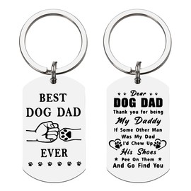 Dog Dad Fathers Day Keychain Gifts for Men Gifts for Dog Lovers Pet Owner Gifts for Men Christmas Birthday Gifts for Dog Dad Best Friend Family Dog Owner Gifts - Best Dog Dad Ever Keychains