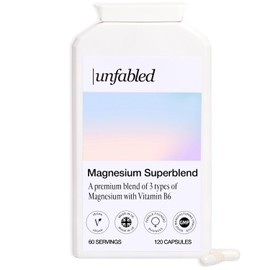 Unfabled 3-in-1 Magnesium Capsules for Women, 120 Capsules, 250mg Magnesium Glycinate, Malate & Taurate with Vitamin B6, Energy & Nervous System Support, 60-Day Supply, Made in UK