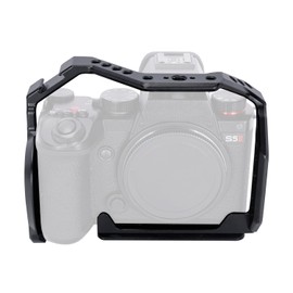 NICEYRIG LUMIX S5 II S5IIX Camera Cage Full Cage for Panasonic S5 Full Cage Lumix S5II (DC-S5M2) S5IIX (S5MIIX) S5 G9M2 Cage with Nato Rail ARRI Standard Screw Hole - 547