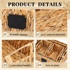 Wonderjune 4 Pcs Water Hyacinth Storage Basket Set Wicker Rattan