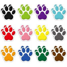 600Pcs Paw Print Note Pads, Colorful Paw Shaped Sticky Notes Kawaii Fun Animal Sticky Notes Pads Dog Party Pocket Notepads Cartoon Memo Pads for Dog Lovers School Home Office Supplies