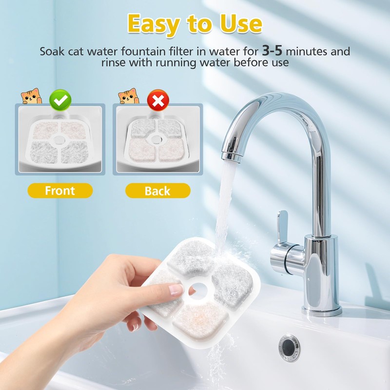 25pcs cat Filters Compatible with catit pixi Water Fountain Filter