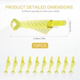 10pcs Fish Mouth Sewing Machine Needle Threader, 2024 New Fish Type Needle Threader Automatic Sewing Needle Threader for Sewing Embroidery DIY Craft Supplies Accessories(Yellow)