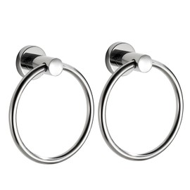 BGL Towel Ring for Bathroom, 2 Pack Stainless Steel 304 Polished Chrome Plated Wall Mount Towel Holders