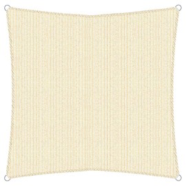 TANG Sun Shades Depot Sun Shade Sail 10' x 10' Beige Canopy Square 180 GSM Shade Sail U*V Block for Patio Garden School Park Outdoor Facility and Activities