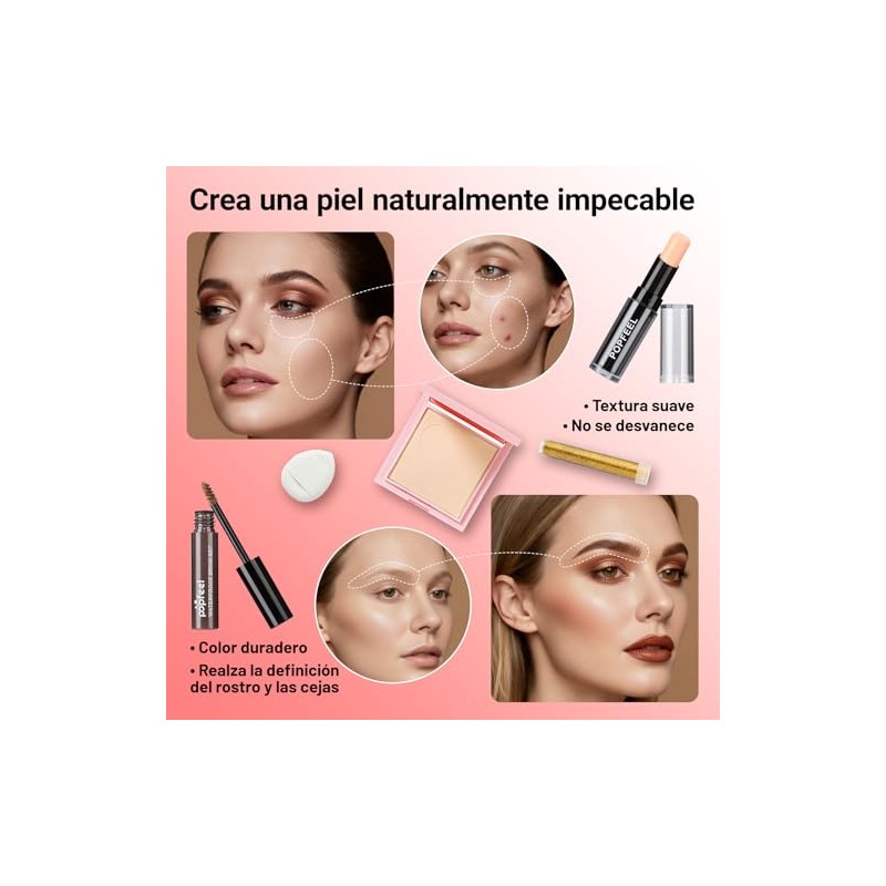 24PC Kit Maquillaje para Mujer, Kit Cosmético Completo Todo en
