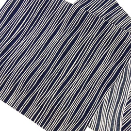 Hamamonyo Tenugui, Loose Stripes, Navy Blue