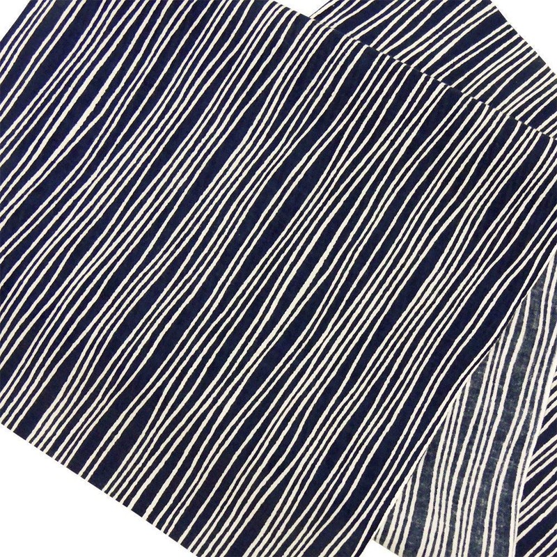 Hamamonyo Tenugui, Loose Stripes, Navy Blue