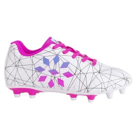Rip It Girls' Soccer Cleat - 4 - White/Pink Glo