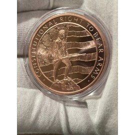 Golden State Mint Lot (5) 1oz .999 Copper Rounds  2nd Amendment Constitutional  Right to Bear Arms