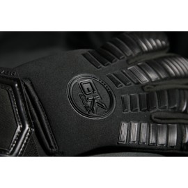 GK Saver Protech Super Black Professional Football Goalkeeping Gloves Size 6-11 (No Finger Saving, No Personalisation, Size 7)