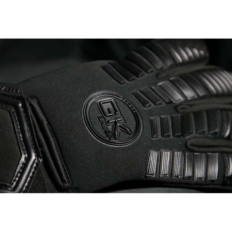 GK Saver Protech Super Black Professional Football Goalkeeping Gloves Size