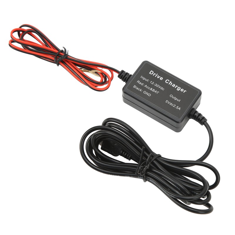 Dash Cam Hardwire Kit MINI USB Adapter High Security 12V‑30V
