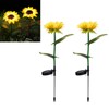 2Pcs Solar Powered LED Lamp Artificial Flower Light Garden Courtyard