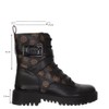 GUESS Women's ORANA Combat Boot, Black/Brown, 8