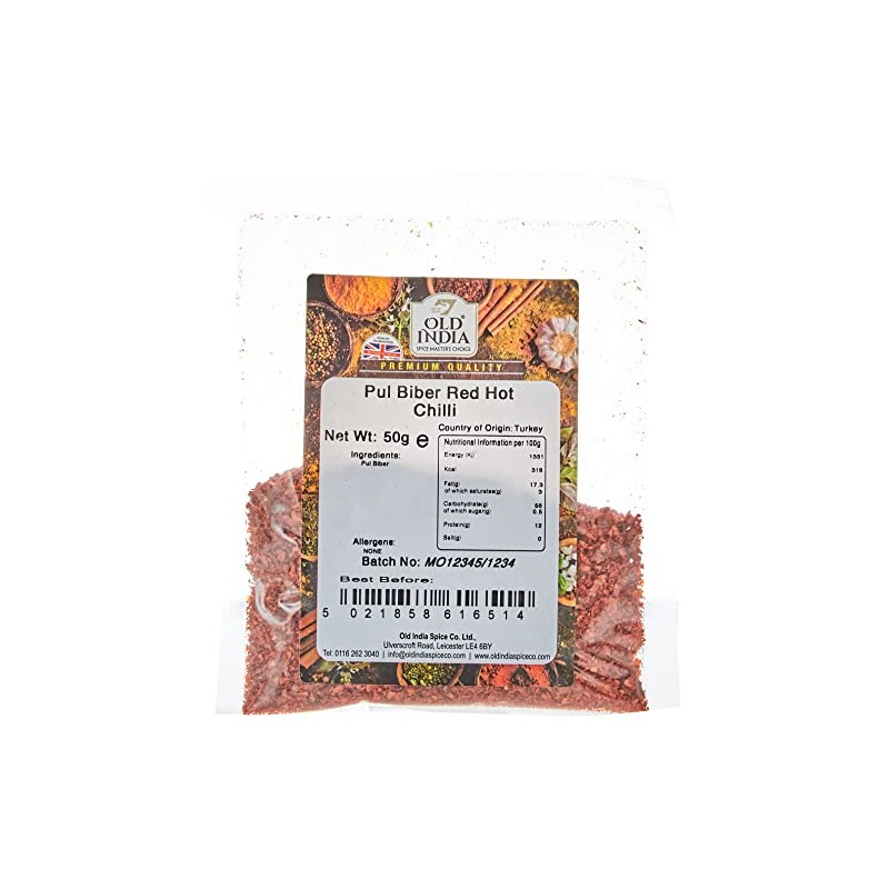 Old India Pul Biber Red Hot Chilli 50g