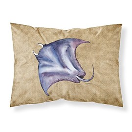 Caroline's Treasures 8814PILLOWCASE Stingray Fabric Standard Pillowcase Lightweight Super Soft Easy Care Decorative Artwork Pillowcase, Standard
