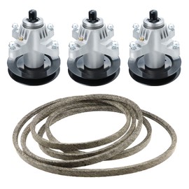 54" Deck 618-04126A Spindle Rebuild Kit with Belt for Cub Cadet SLT1554 SLTX1054, for 618-04126 Spindle, Include 3 Spindles with Pulleys for 918-04125 918-04126, 1 138" 5/8" Belt 754-0642 954-0642