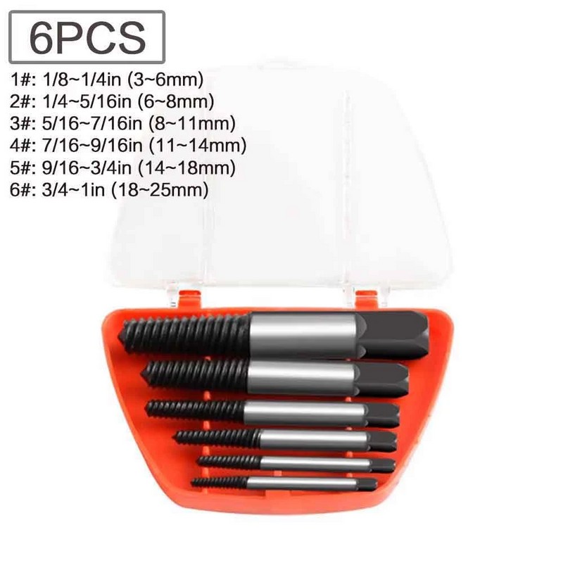 Damaged Screw Extractor Set for Repair Jobs – Carbon Steel