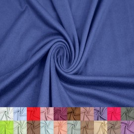 Texco Inc 59" Wide Poly Spandex DTY Double-Sided Brushed Fabric by The Yard – 180 GSM, Lightweight, Stretchy & Breathable Apparel, Activewear, Accessories, Scarves & DIY, Med Navy 1 Yard