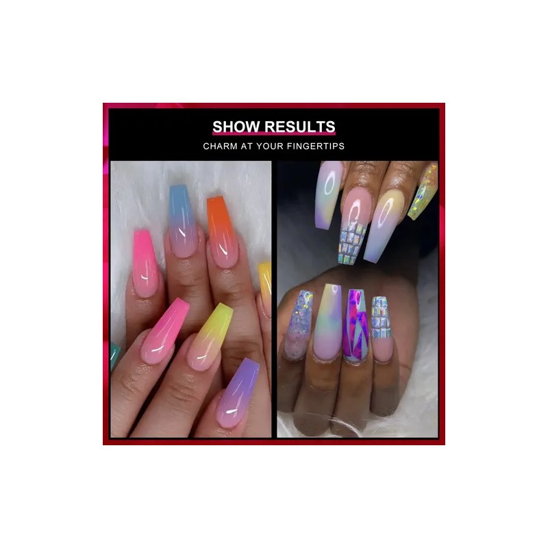 Puntas De Uñas De Bailarina Acrílicas Medio Mate 480pcs