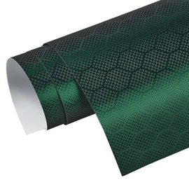 XIMINZ Honeycomb Pattern Carbon Fiber Vinyl Wrap, Midnight Green Car Body Protective Film with Air Release for Almost Cars and Motorcycles Exterior Interior Decoration, 59.84" x 11.81"