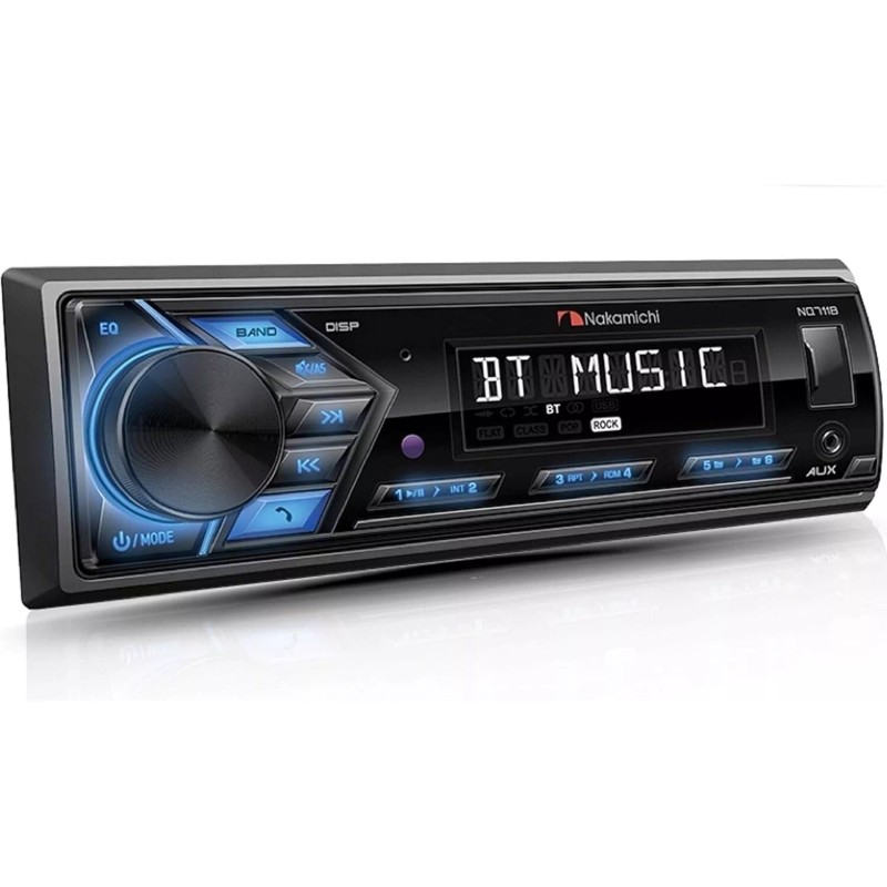 Nakamichi NQ711B 1-DIN Bluetooth USB AUX Radio Car stereo Digital