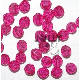 JOLLY STORE Crafts™ 6mm Hot Pink Faceted Round Beads 500pc made in USA school church VBS crafts