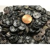 n/a 8 PCS ONLY! 8 Dyed Black Carved Floral Abalone