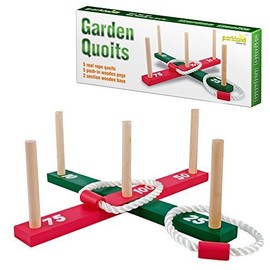 Parkland® Wooden Garden Indoor Outdoor Quoits Family Pegs And Rope Hoopla Game